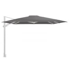Zweefparasol Siesta premium 4 Seasons 300x300cm white frame (charcoal)