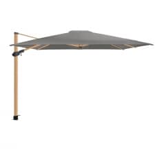 Zweefparasol Siesta premium 4 Seasons 300x300cm woodlook (charcoal)
