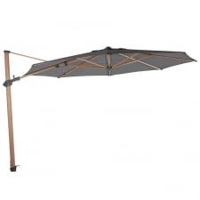 Zweefparasol Siesta premium 4 Seasons 350cm woodlook (charcoal)