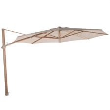 Zweefparasol Siesta premium 4 Seasons 350cm woodlook (sand)