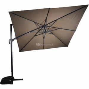 zweefparasol virgoflex 300 x 300 cm taupe