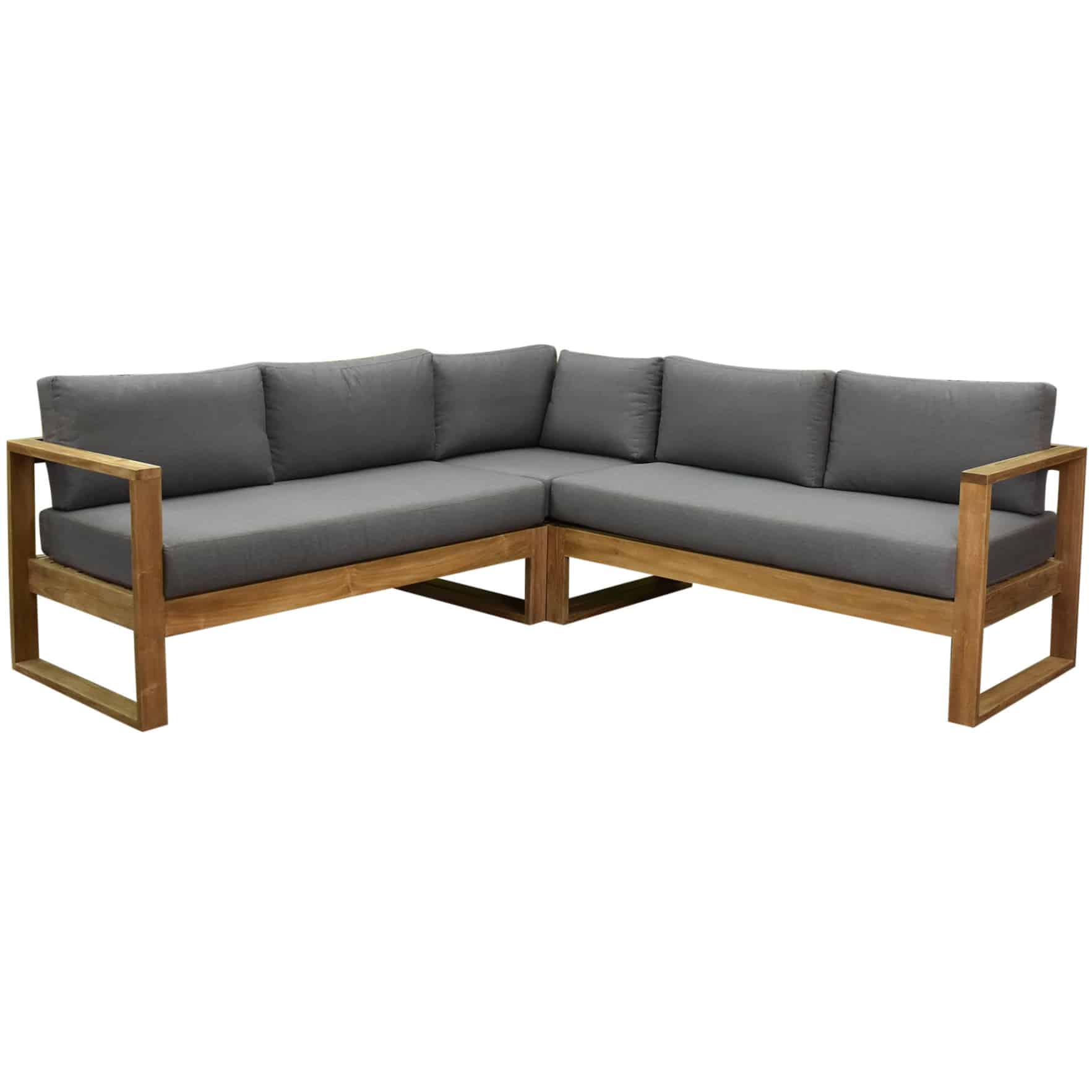 Dubai hoek loungeset 3 delig teak