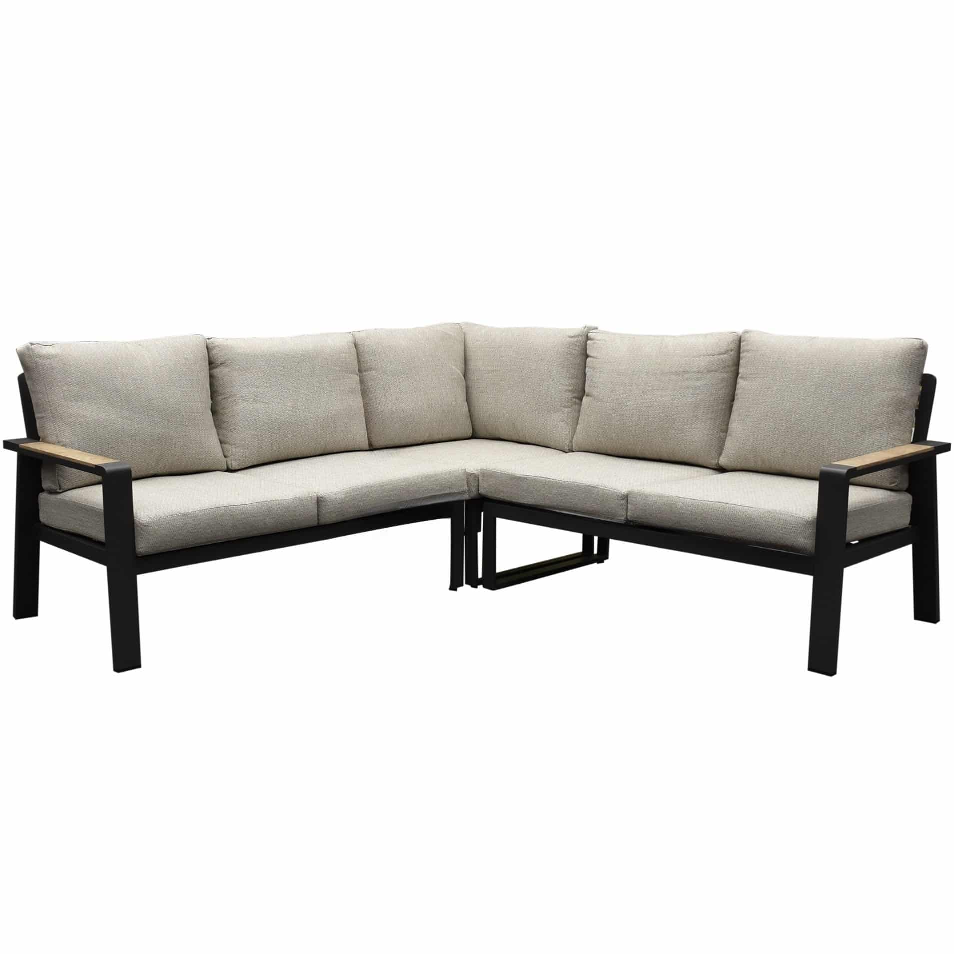 Lola hoek loungeset 3-delig aluminium antraciet