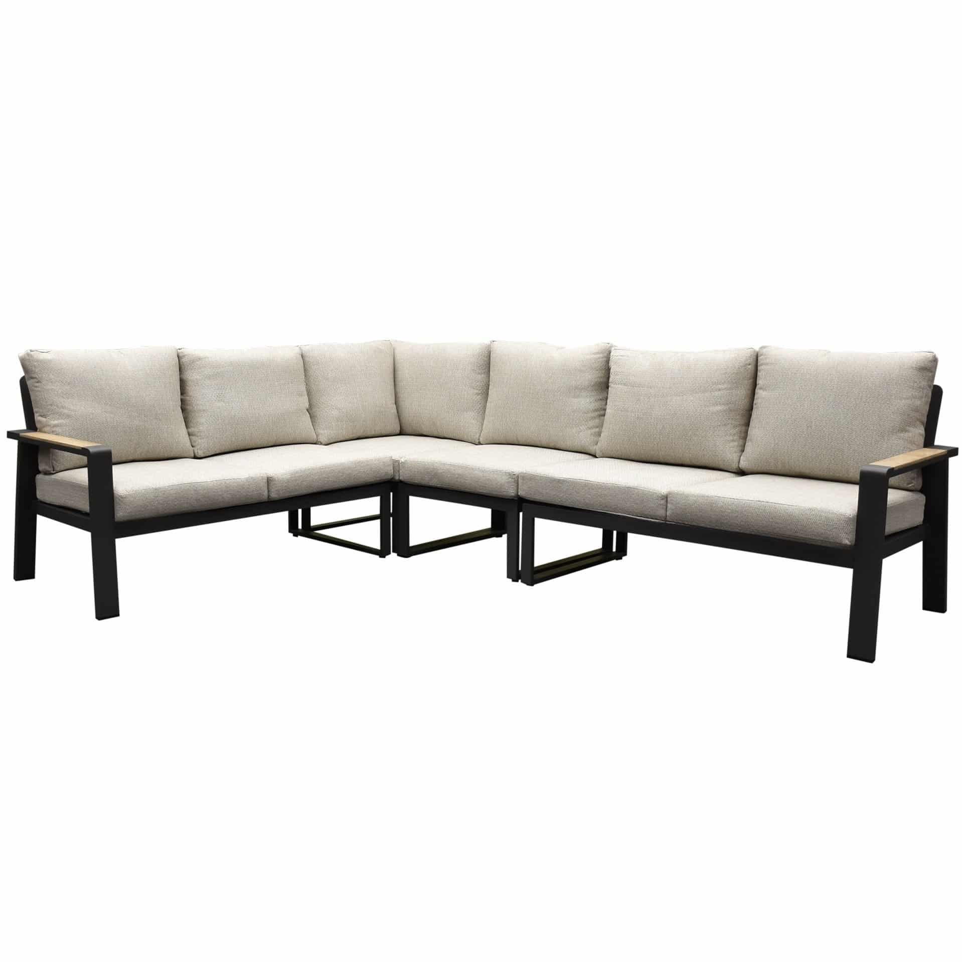 Lola hoek loungeset 4-delig aluminium antraciet