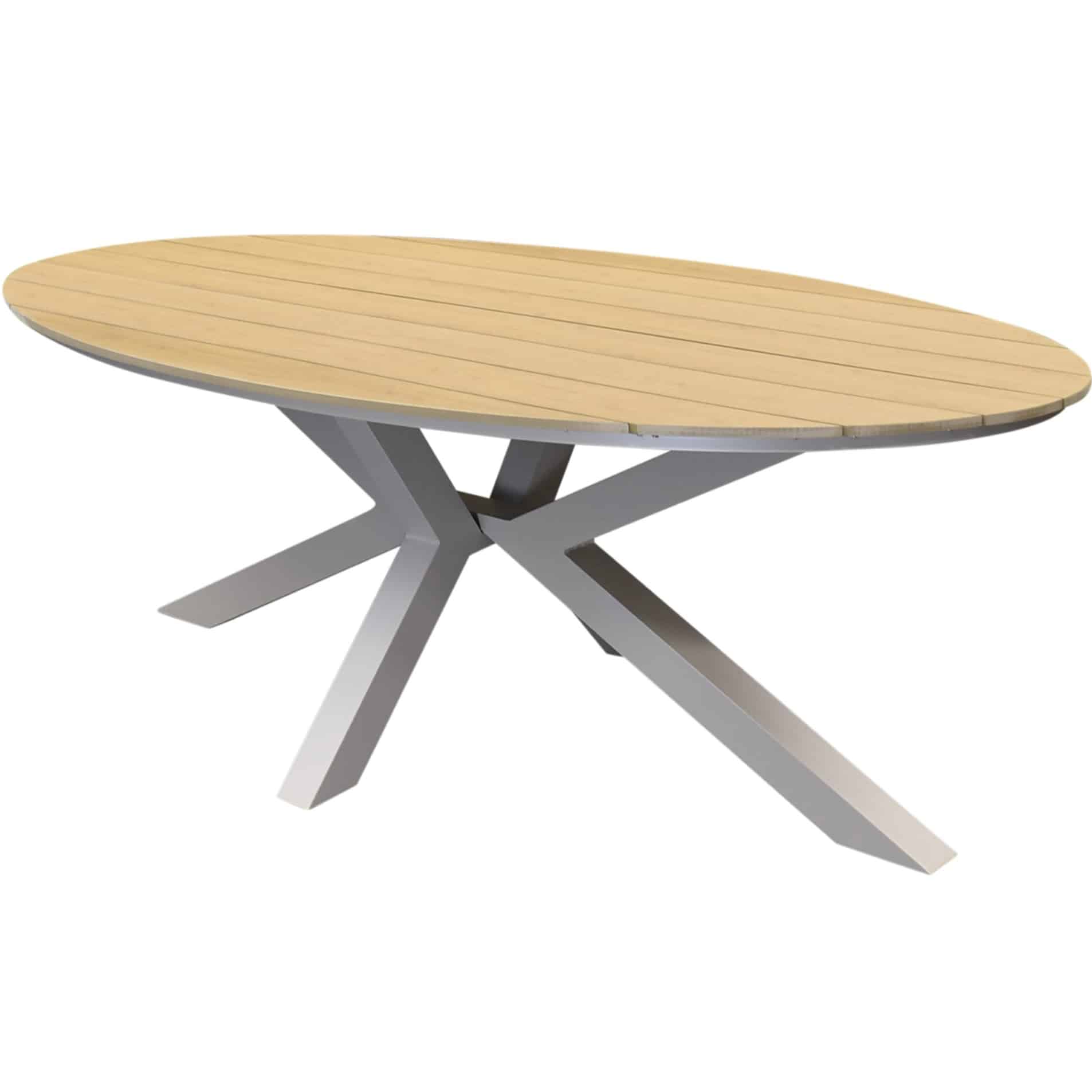 Salvador dining tuintafel ovaal latte 220x114xH75 cm polywood blad zand