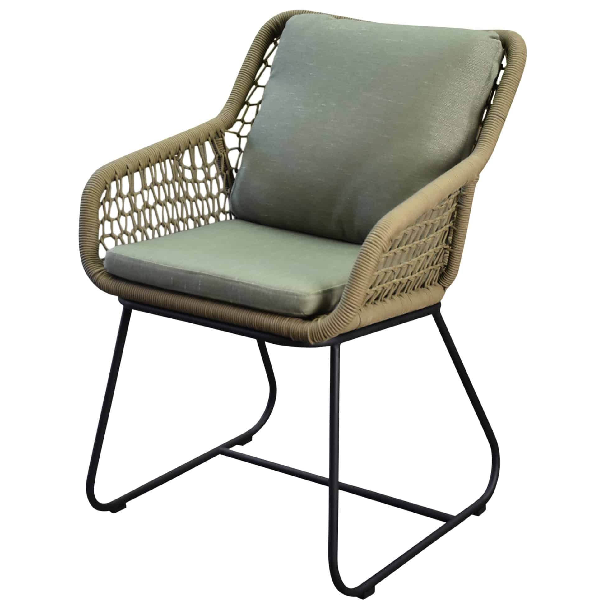 Savona dining tuinstoel rope olijf groen