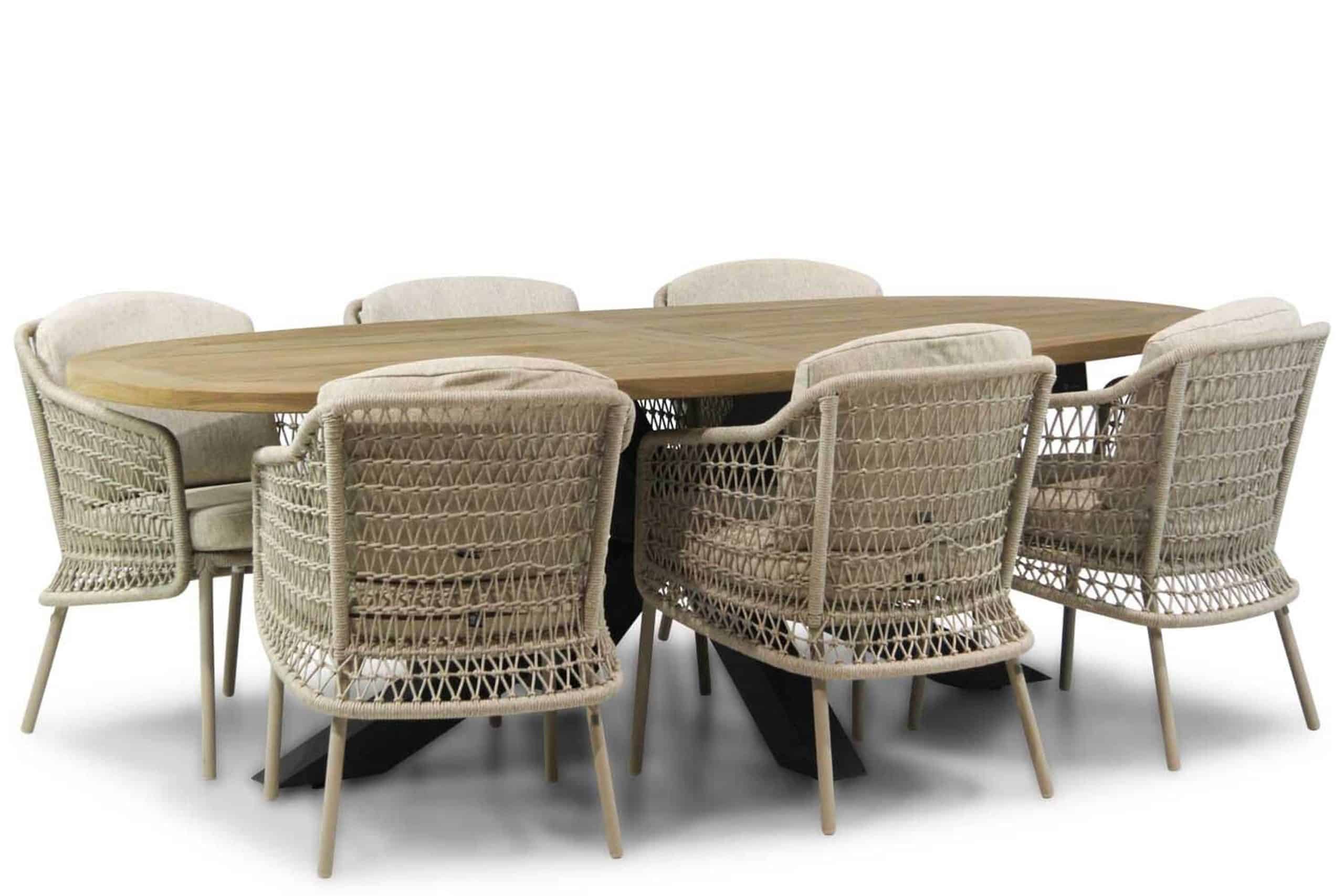 4 Seasons Outdoor Puccini/Brookline 240 cm dining tuinset 7-delig