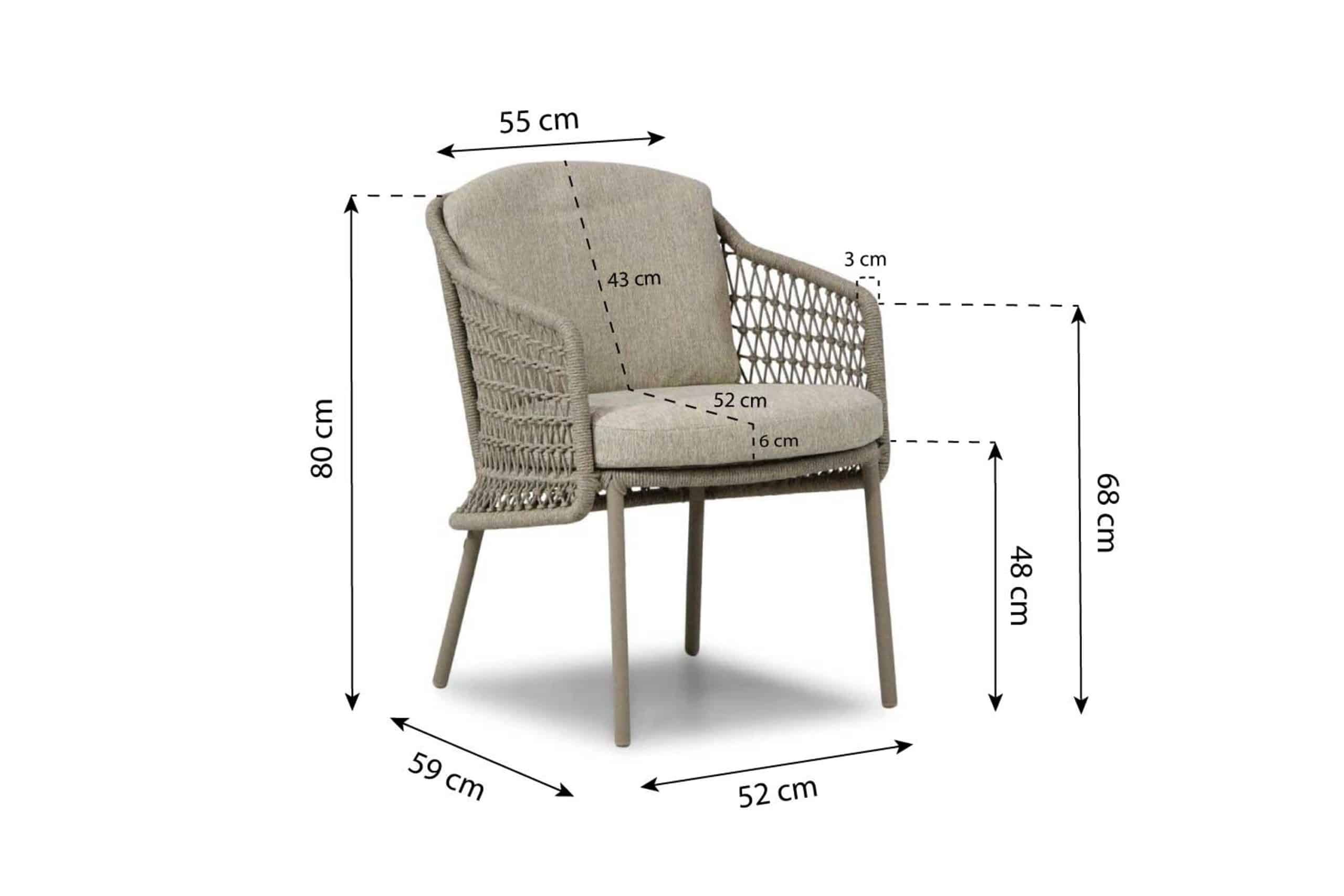 4 Seasons Puccini dining tuinstoel