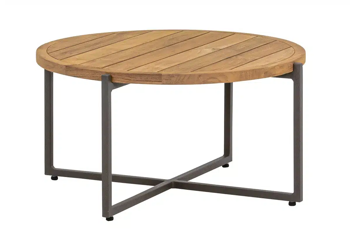 Apple Bee | Koffietafel Condor Ø74 x 38(h) cm | Taupe-Teak