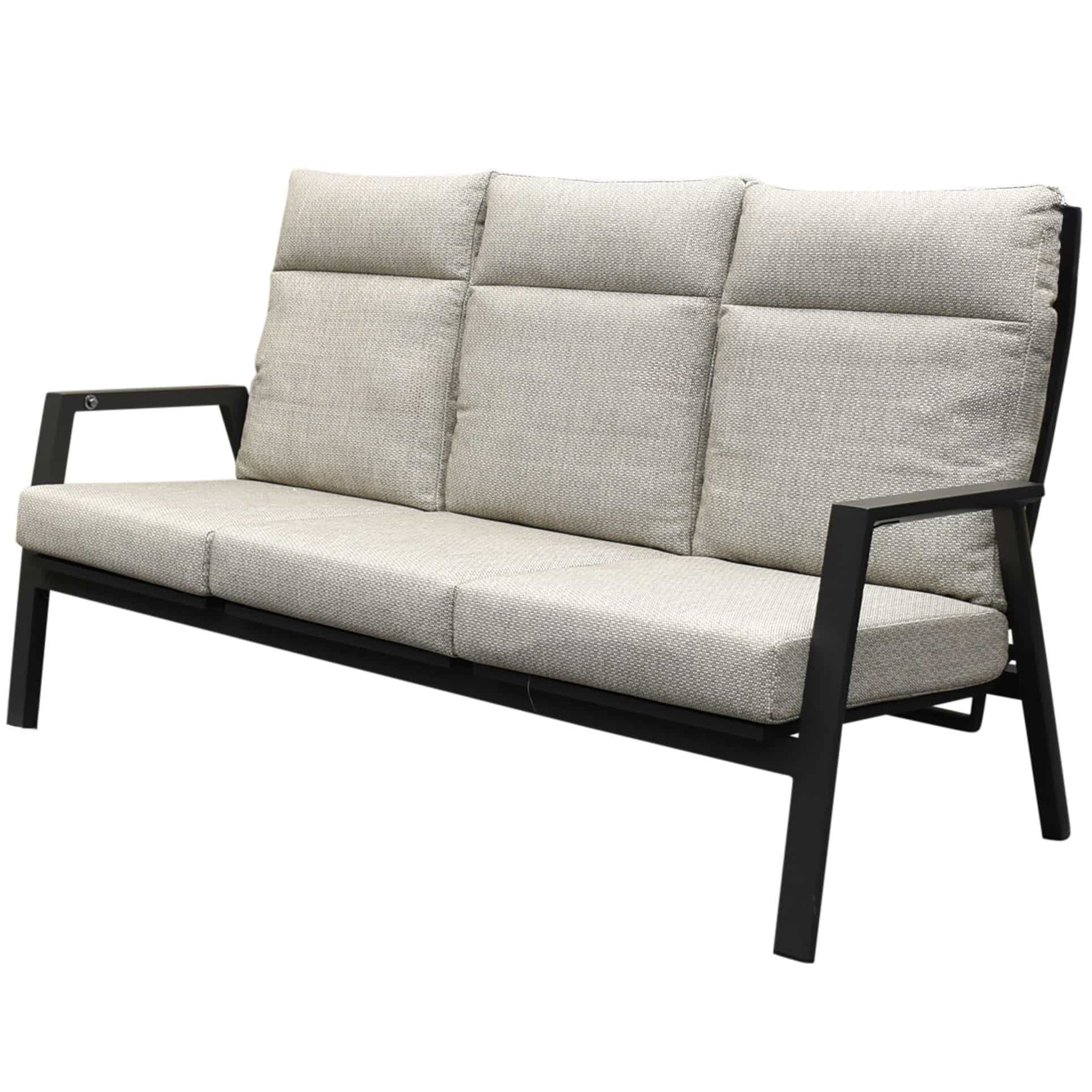 Barolo 3-zitsbank verstelbaar aluminium antraciet