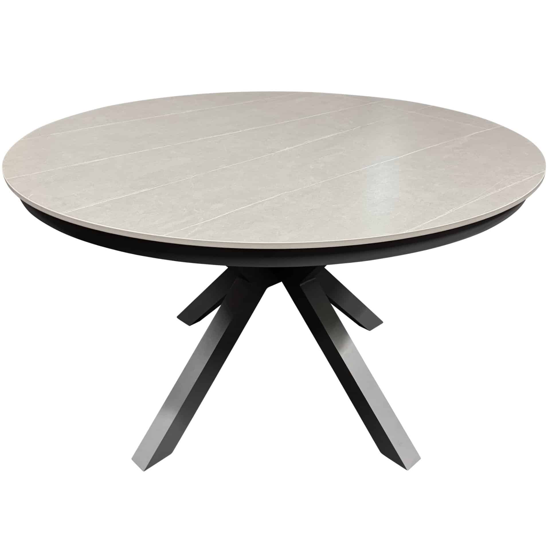 Samantha dining tuintafel 120xH75 cm rond antraciet keramisch blad