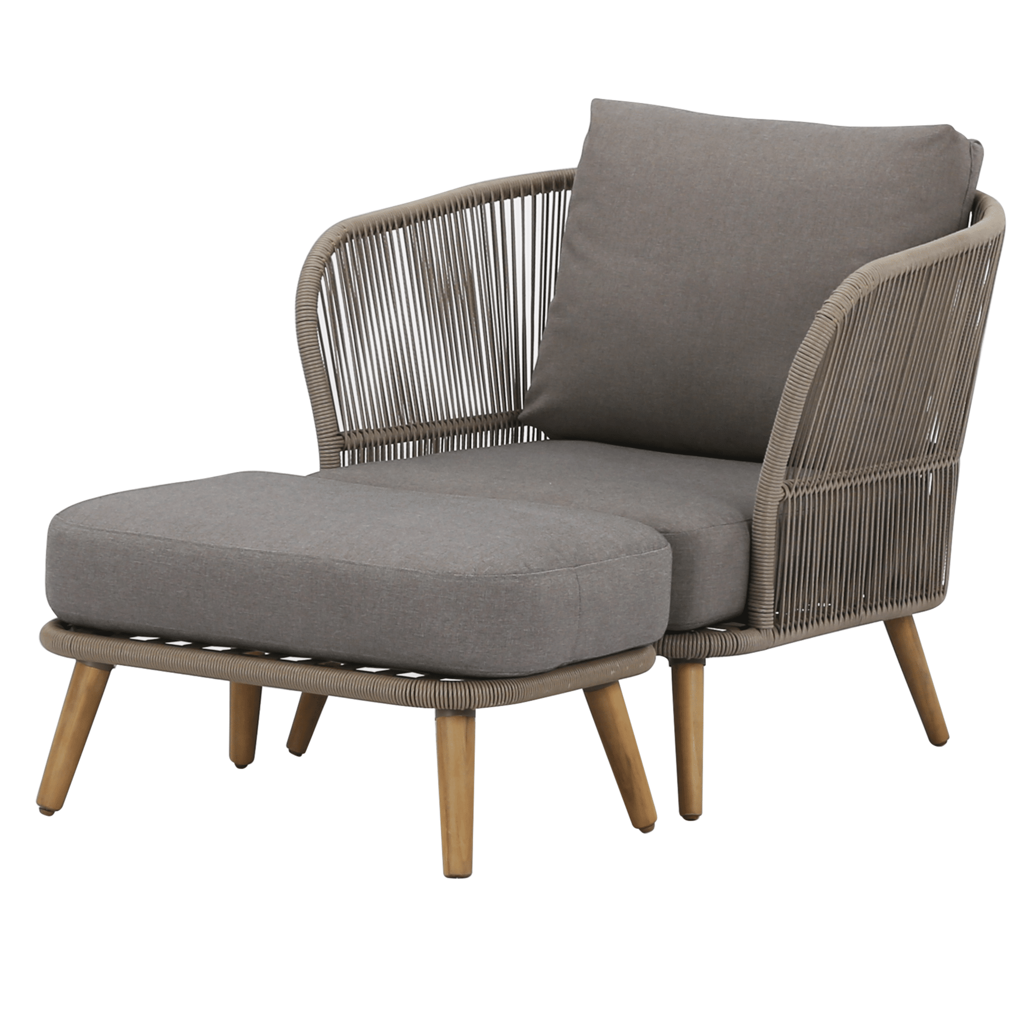 Volterra lounge balkonset 2-delig licht bruin wicker