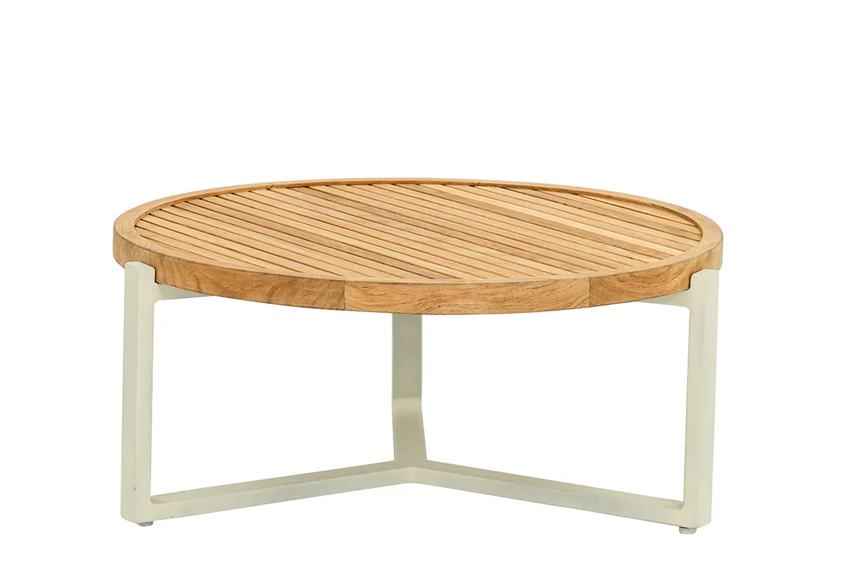 Apple Bee | Koffietafel Monaco Ø75 cm | Oyster-Teak