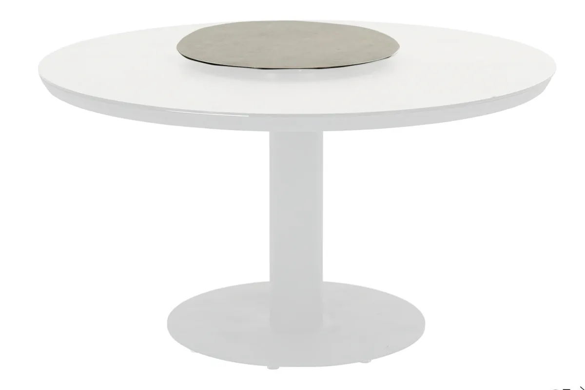 Apple Bee | Lazy Susan Melville Ø60 cm | Sintered Stone Top Light Grey