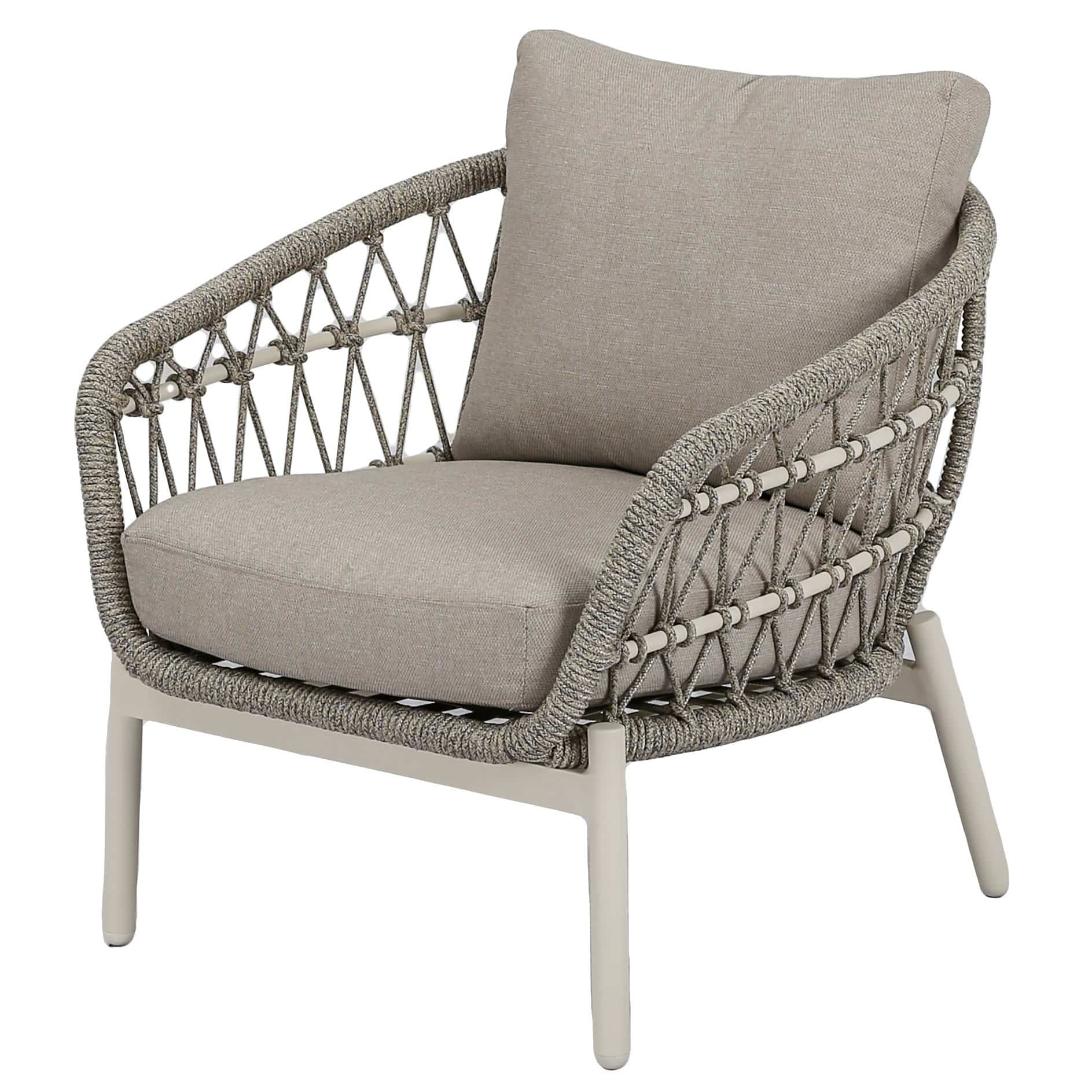 Arezzo low lounge dining tuinstoel natural sand