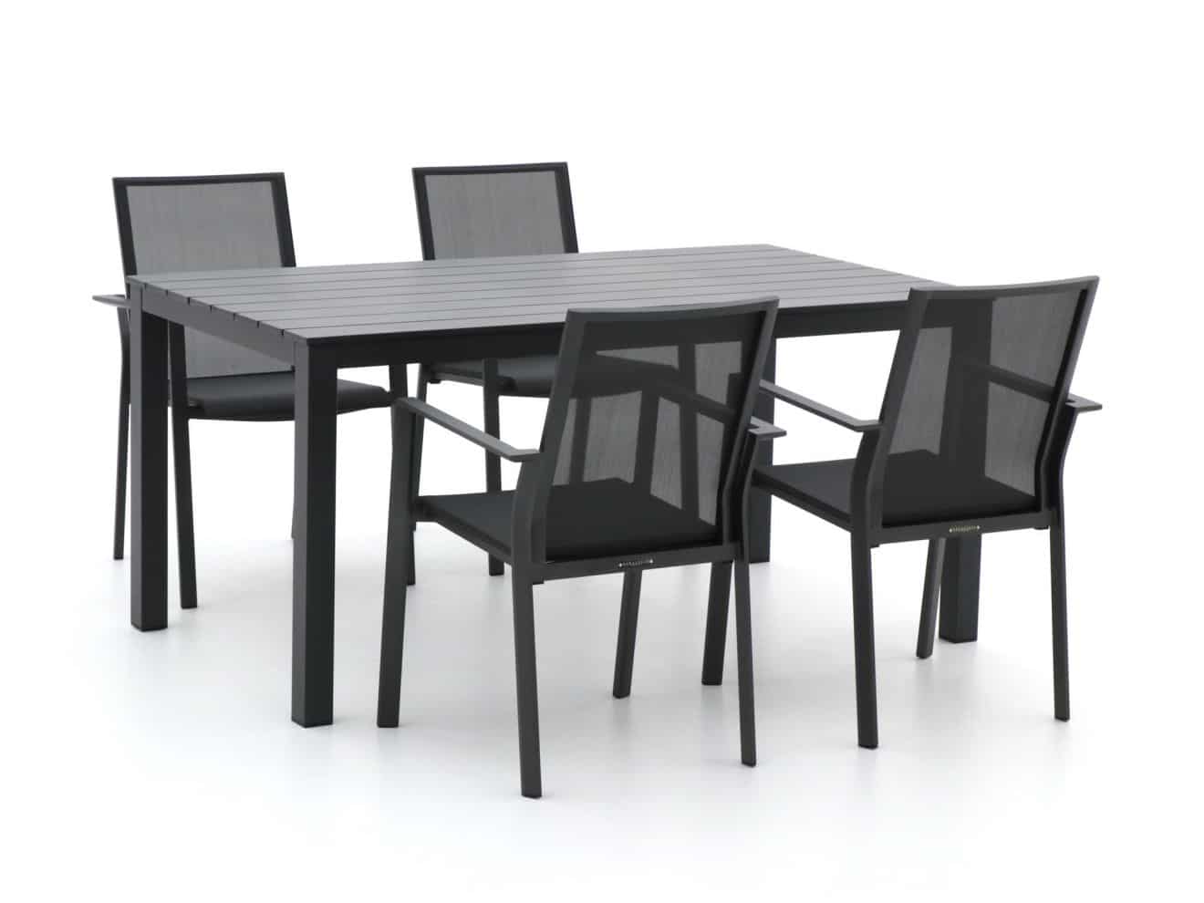 Bernstein Amberg/Menzano 160cm dining tuinset 5-delig stapelbaar - Laagste prijsgarantie!