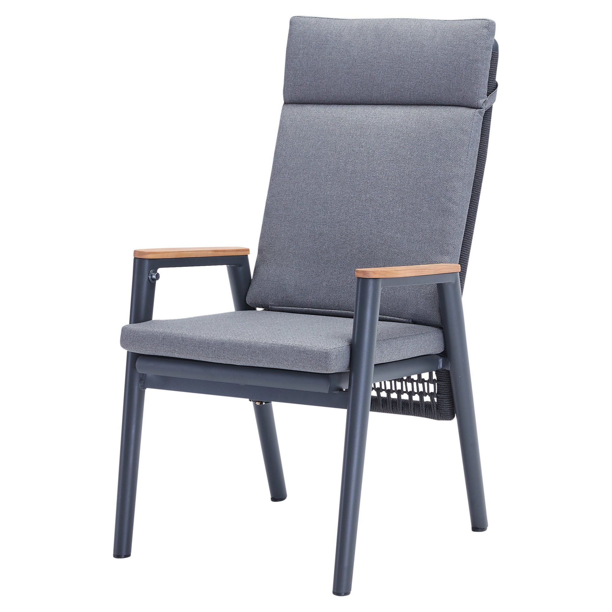 Estella dining tuinstoel verstelbaar rope aluminium antraciet