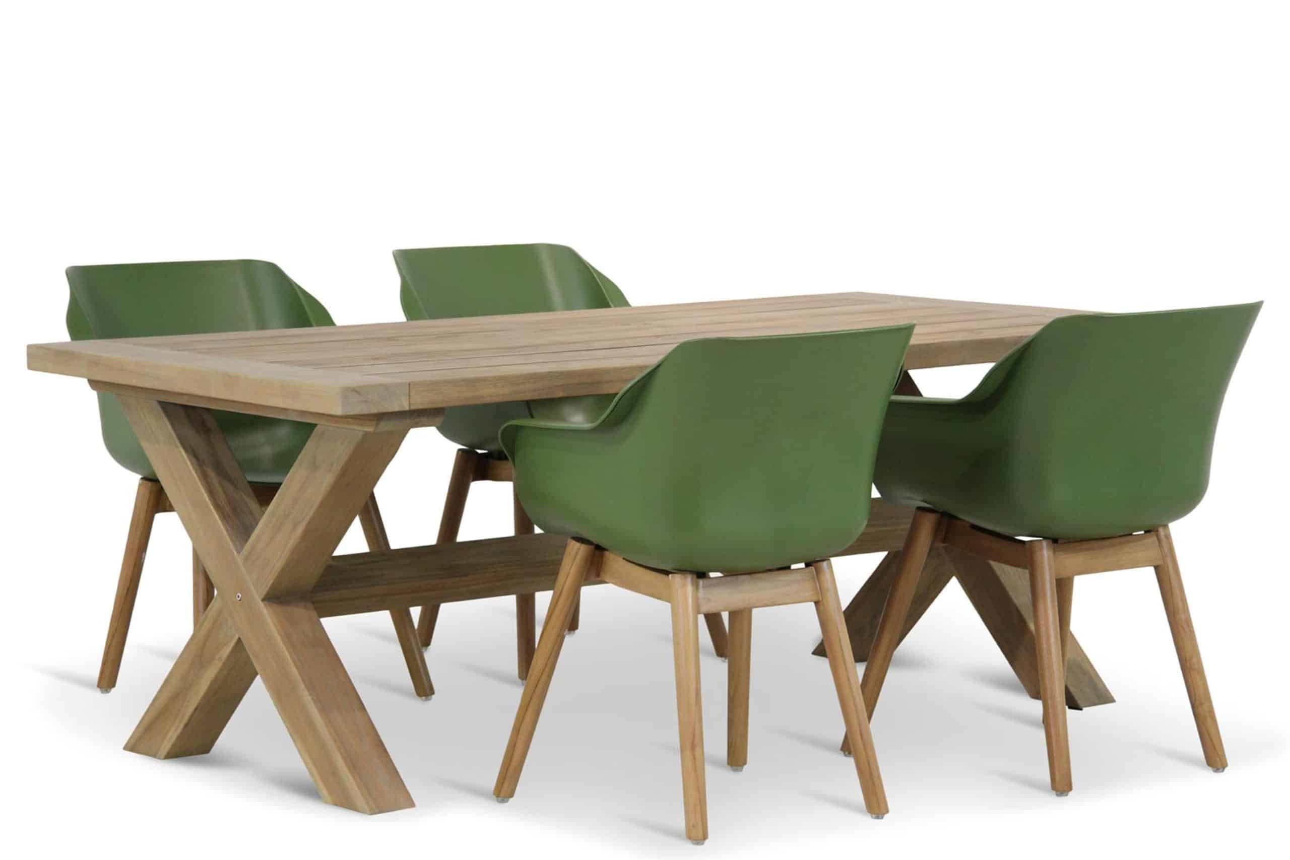 Hartman Sophie teak/Oregon 200 cm dining tuinset 5-delig