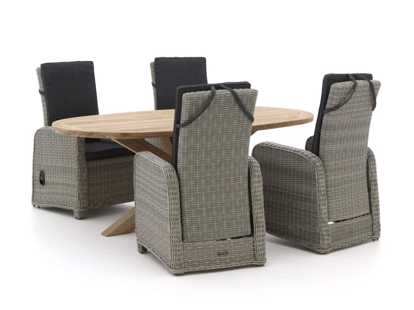 Intenso Umbria/ROUGH-Y Ellips 200cm dining tuinset 5-delig verstelbaar - Laagste prijsgarantie!