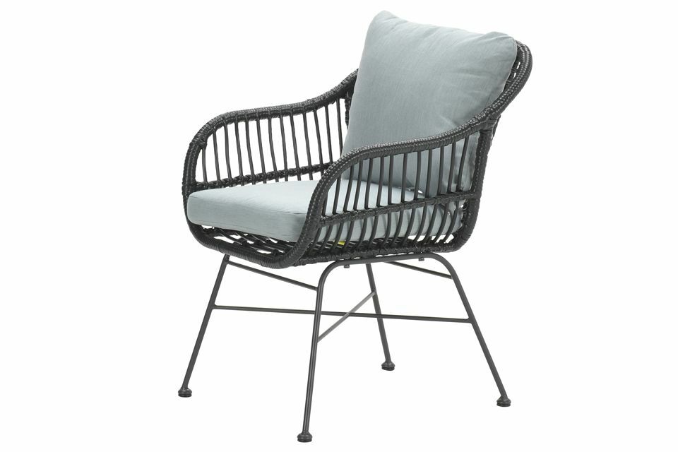 Margriet dining tuinstoel Carbon / mint grey