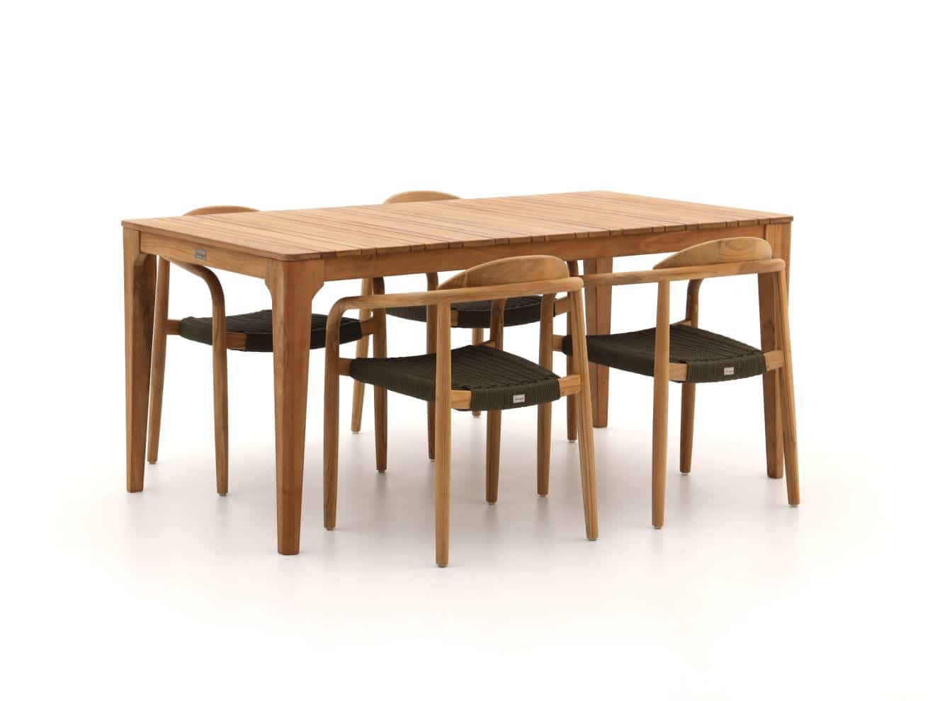 Bellagio Berbaro/Bruca 170cm dining tuinset 5-delig stapelbaar - Laagste prijsgarantie!