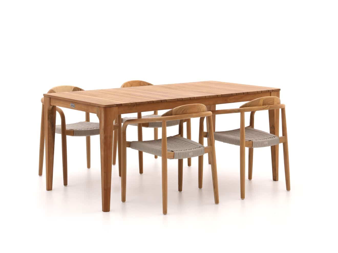 Bellagio Berbaro/Bruca 170cm dining tuinset 5-delig stapelbaar - Laagste prijsgarantie!