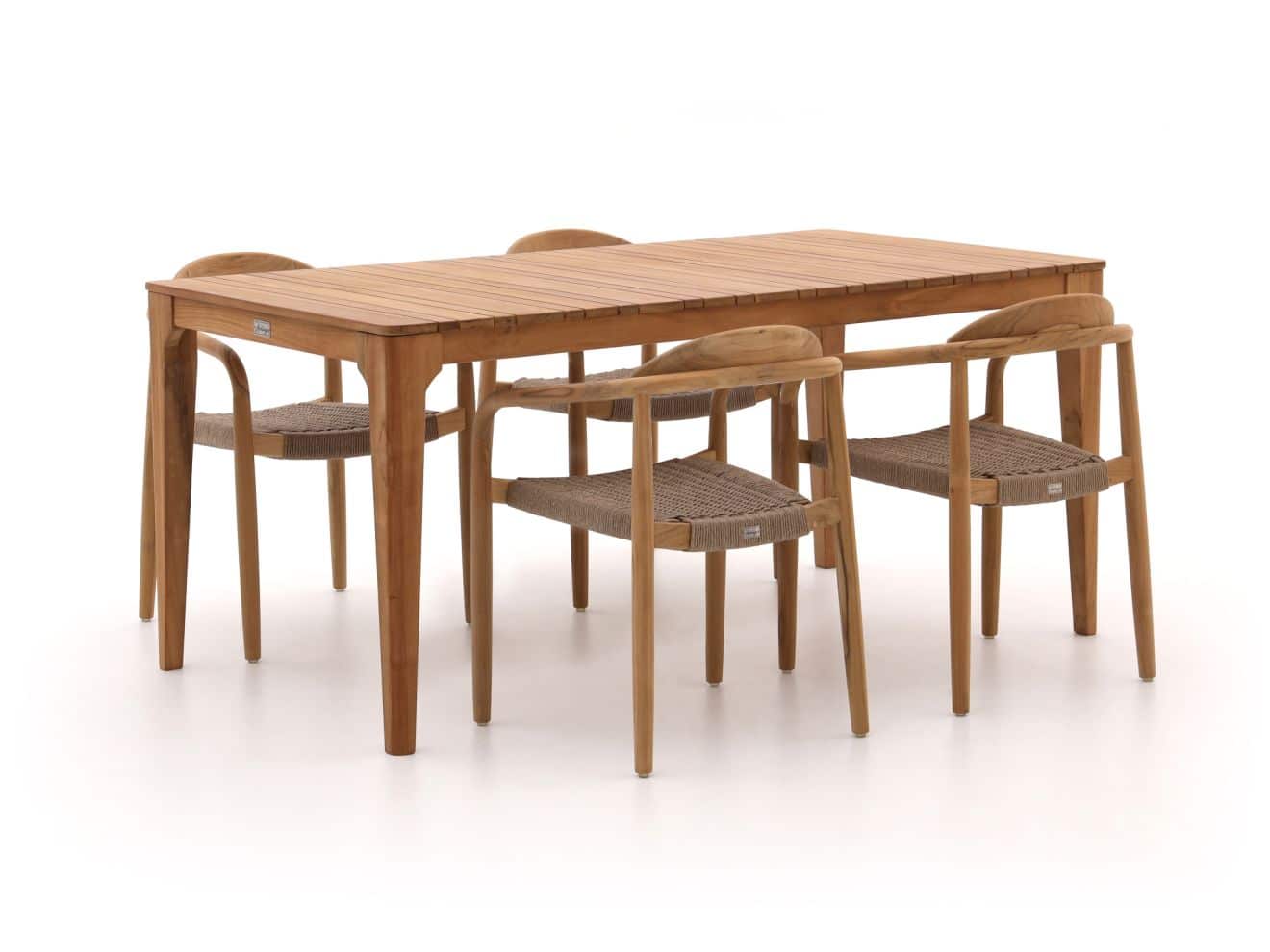 Bellagio Berbaro/Bruca 170cm dining tuinset 5-delig stapelbaar - Laagste prijsgarantie!