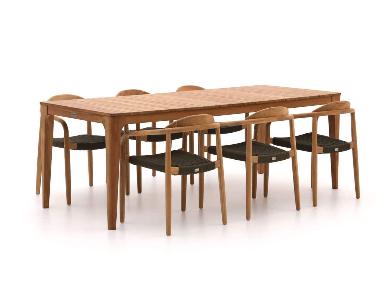 Bellagio Berbaro/Bruca 220cm dining tuinset 7-delig stapelbaar - Laagste prijsgarantie!