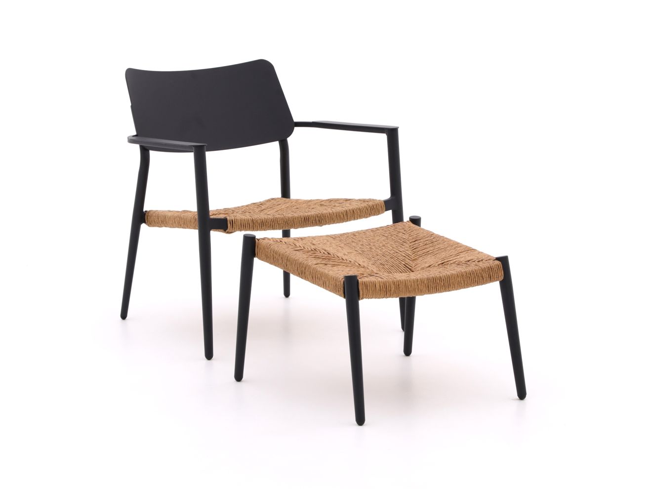 Bellagio Cino lounge tuinstoel stapelbaar met voetenbank - Laagste prijsgarantie!