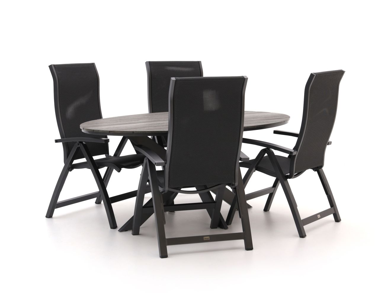 Bellagio Fermo/Fidenza ovaal 180cm dining tuinset 5-delig verstelbaar - Laagste prijsgarantie!