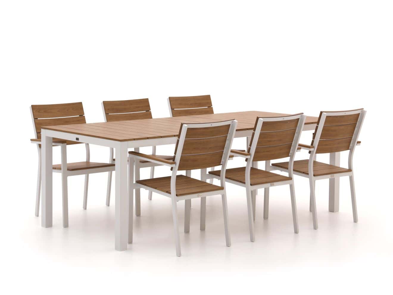 Bellagio Fidenza 220cm dining tuinset 7-delig stapelbaar - Laagste prijsgarantie!