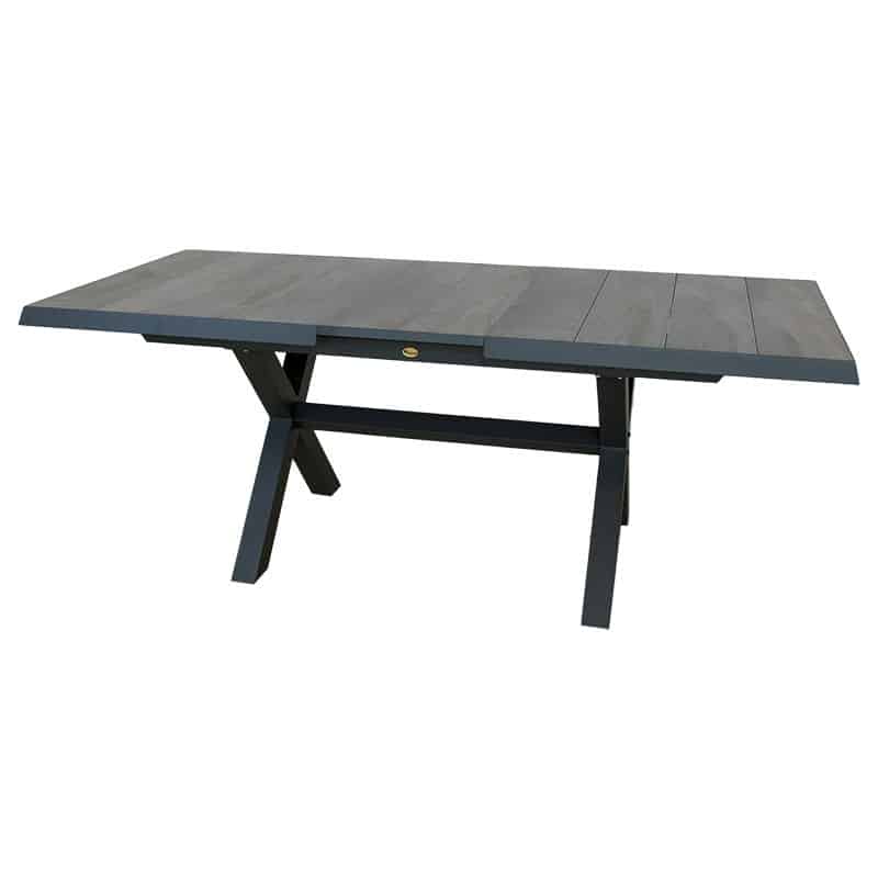 Blue Valley uitschuifbare dining tafel midnight grey 163 - 203 x 93 cm - Oosterik home
