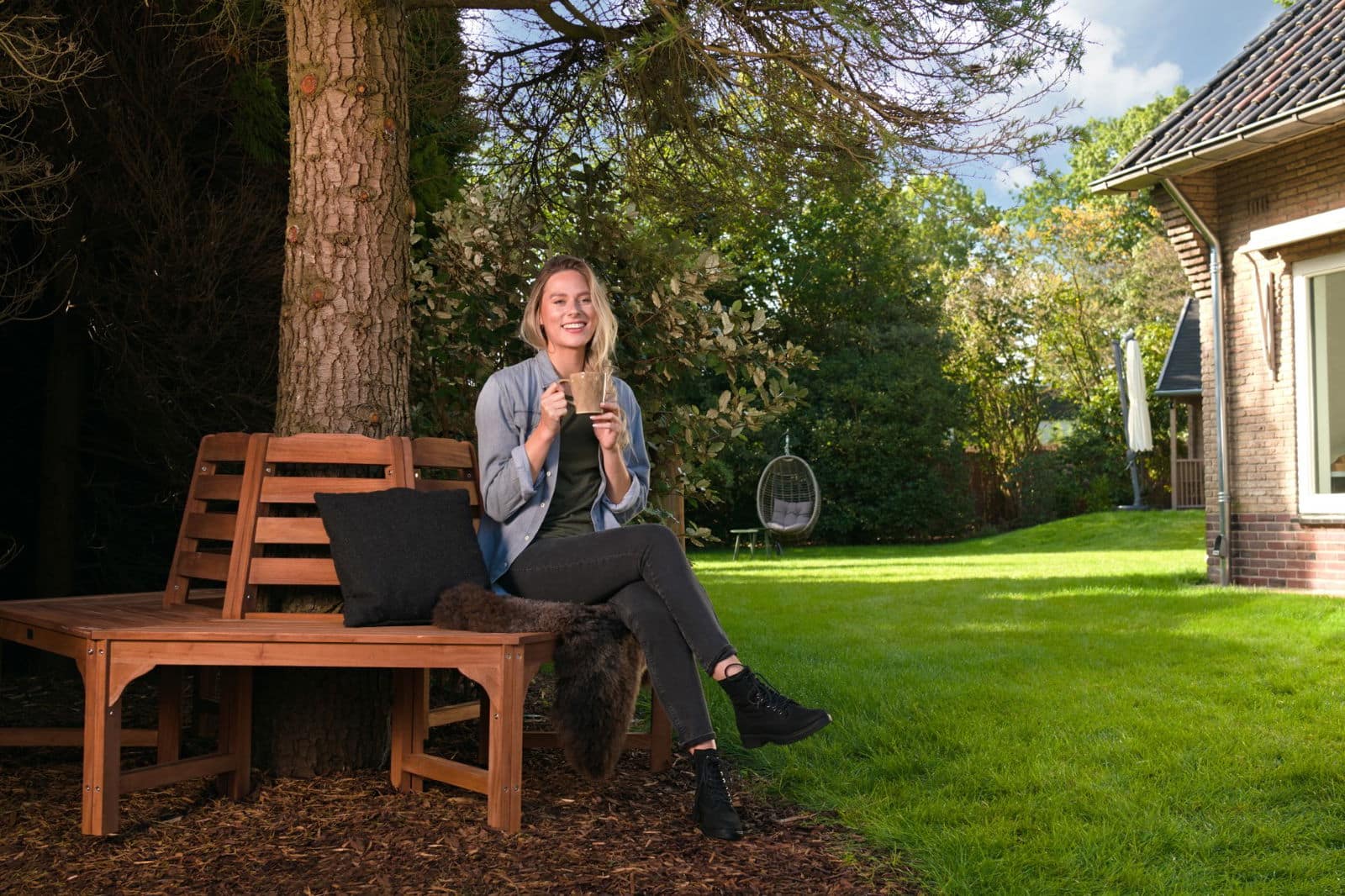 Boombank hardhout Tuindeco - Tuindeco