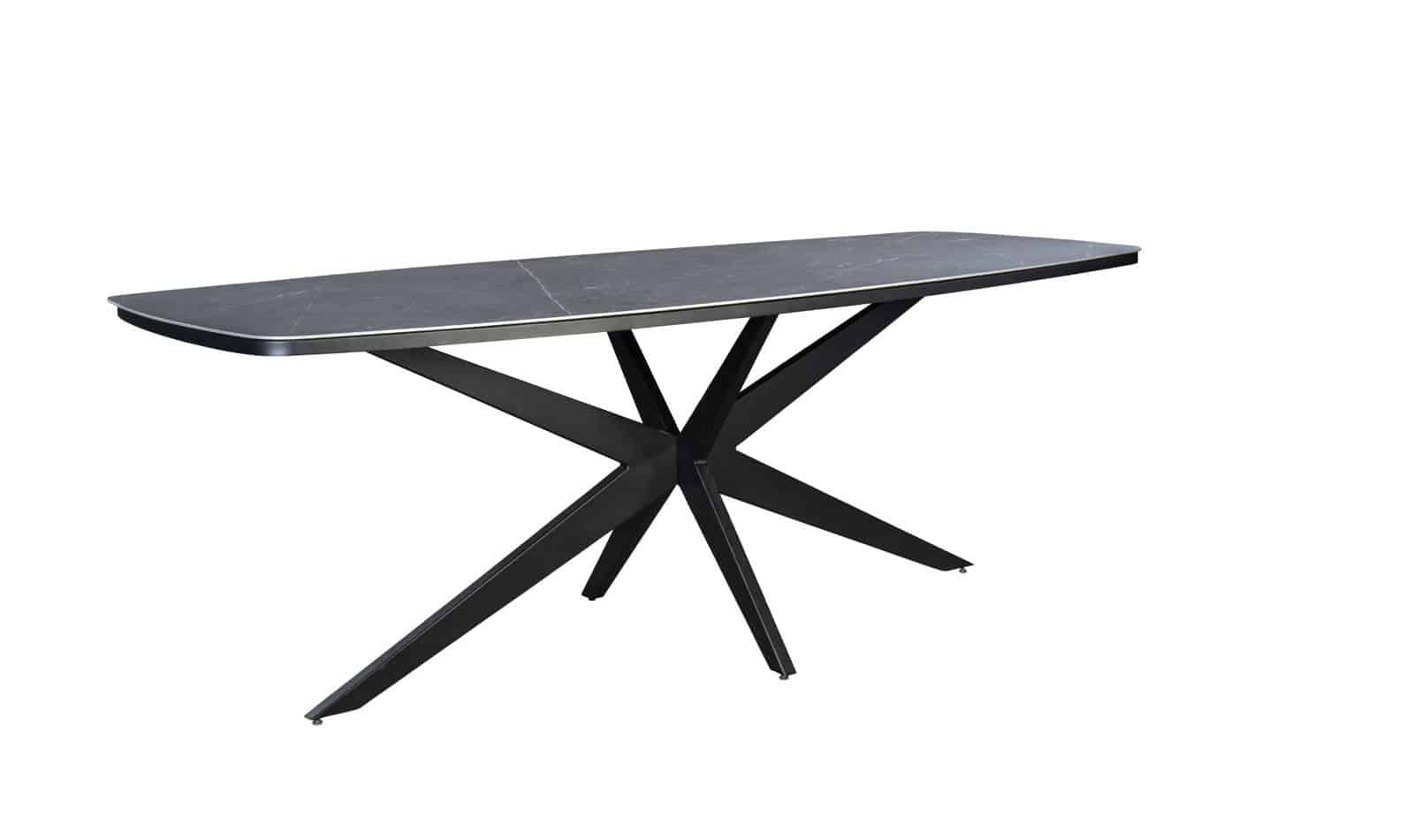 Calma high dining tafel 270x100x95 cm aluminium black/slate - Yoi