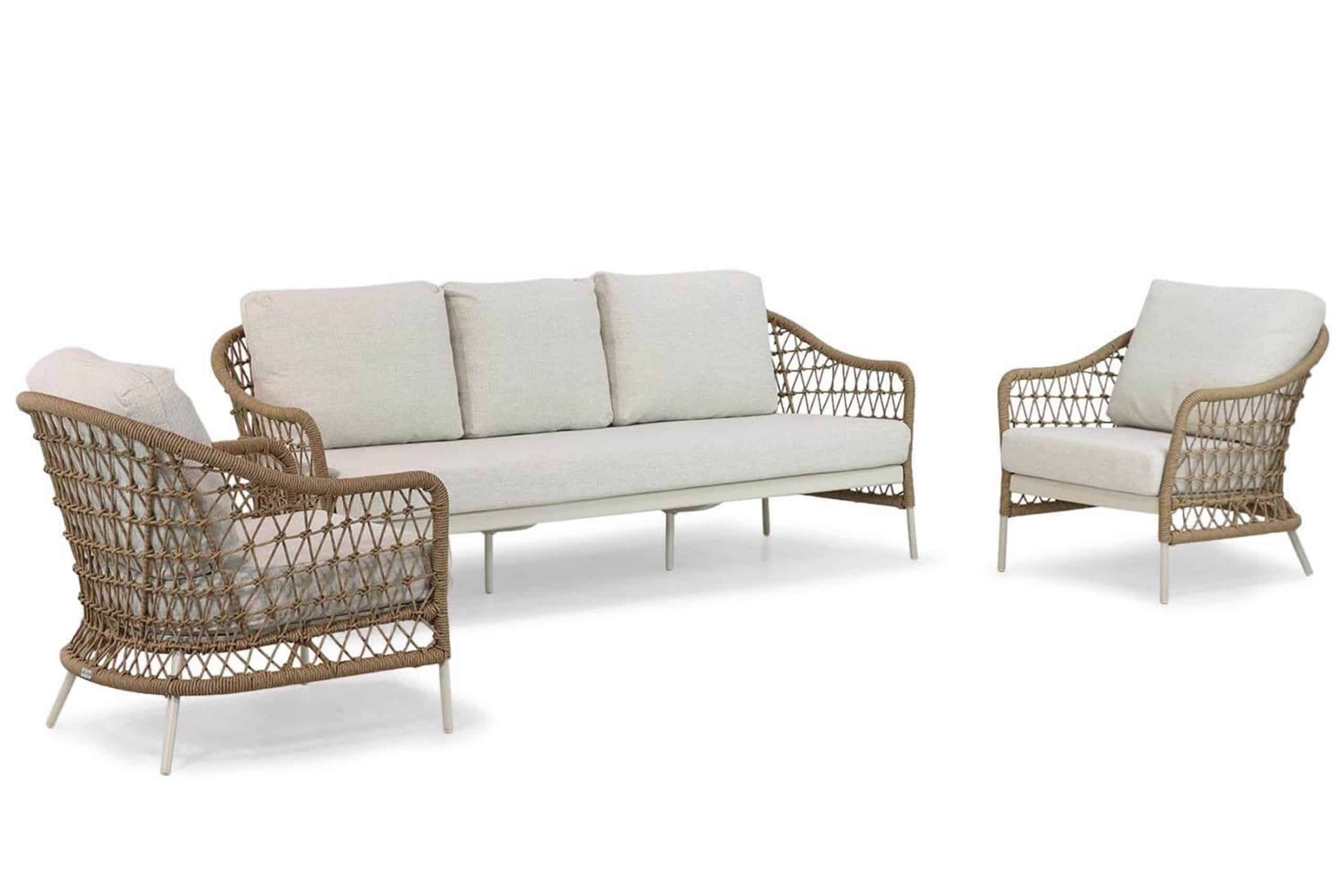 Coco Bali stoel-bank loungeset 3-delig