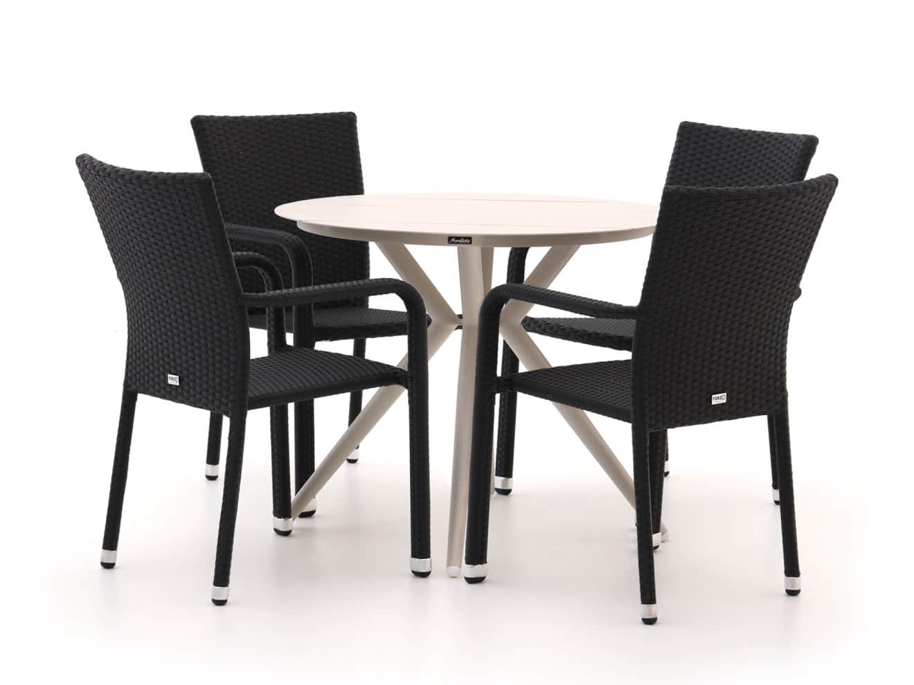 Forza Fossano/Sora ? 90cm dining tuinset 5-delig stapelbaar - Laagste prijsgarantie!