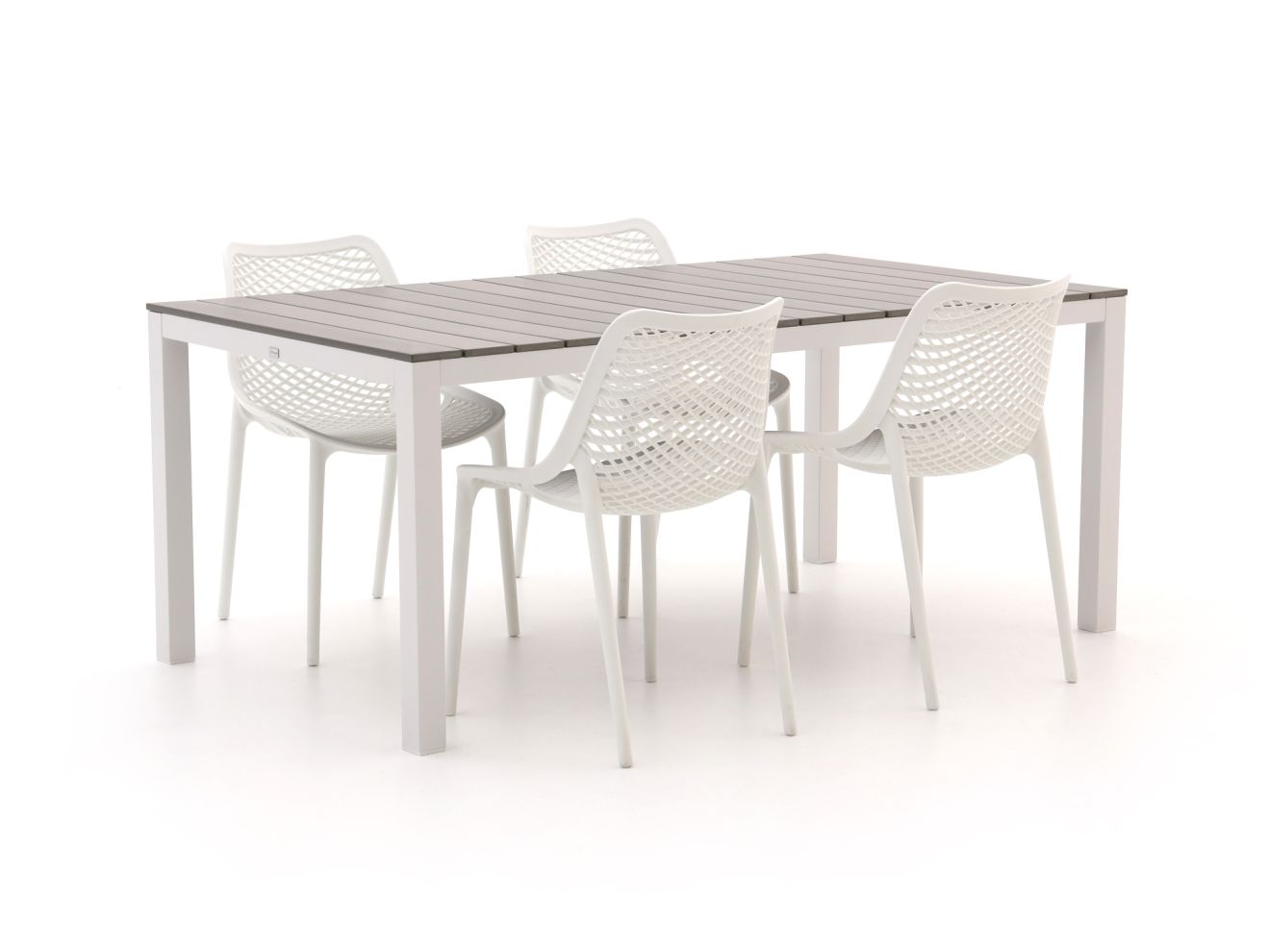 Forza Ripi/Fidenza 183cm dining tuinset 5-delig stapelbaar - Laagste prijsgarantie!