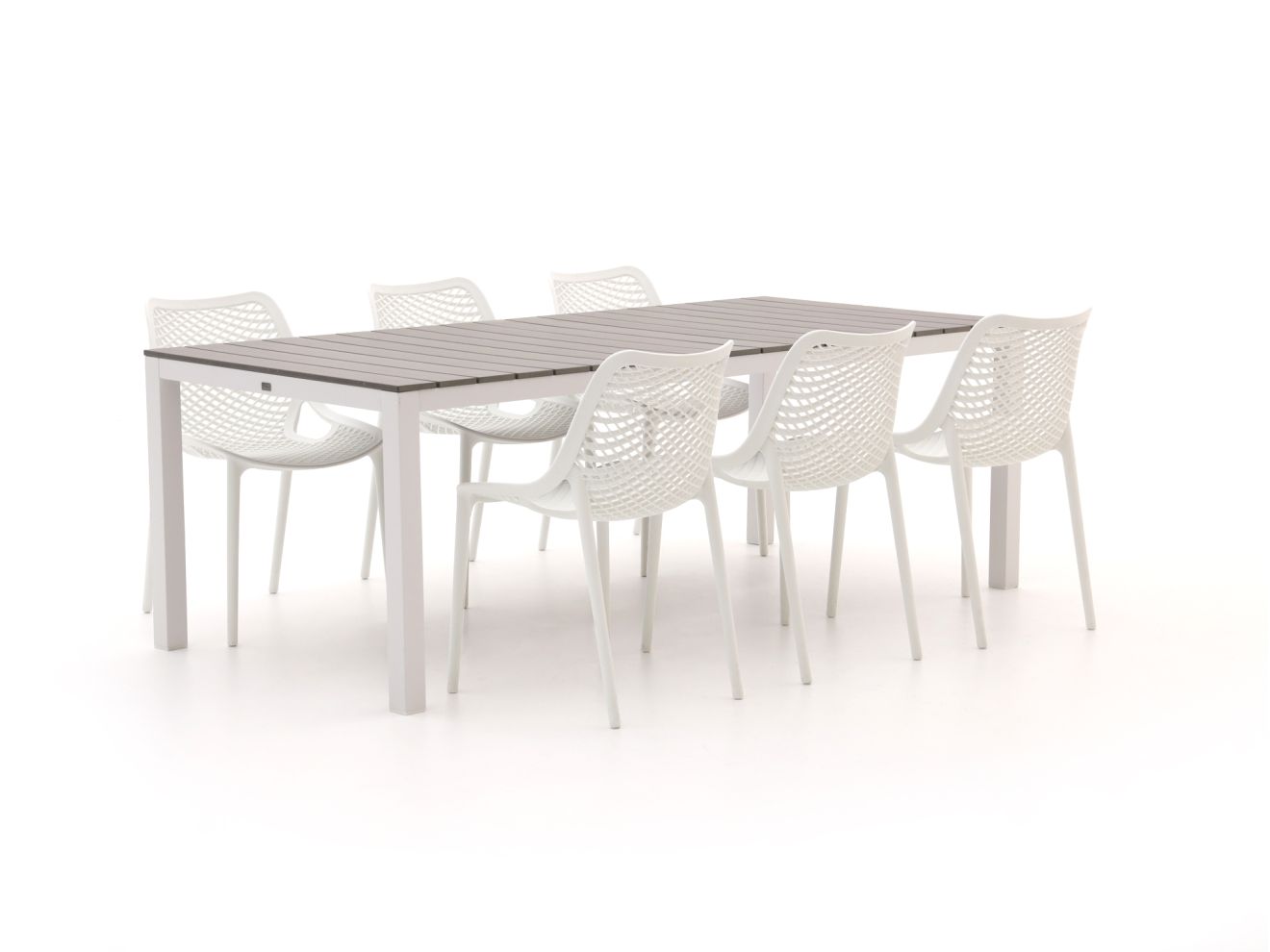 Forza Ripi/Fidenza 220cm dining tuinset 7-delig stapelbaar - Laagste prijsgarantie!