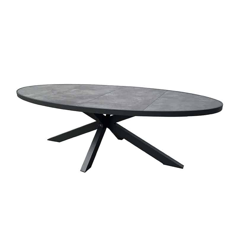 Foxton dining tafel ovaal midnight grey 241 x 116 cm - Oosterik home