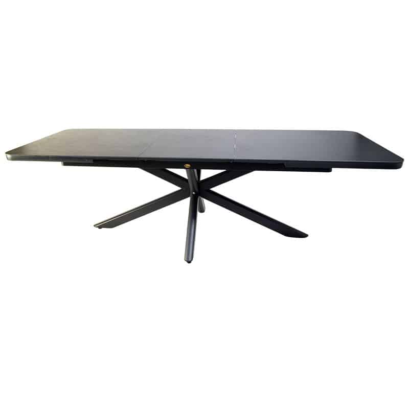 Hillsdale uitschuifbare dining tafel midnight grey 200 - 260 x 100 cm - Oosterik home