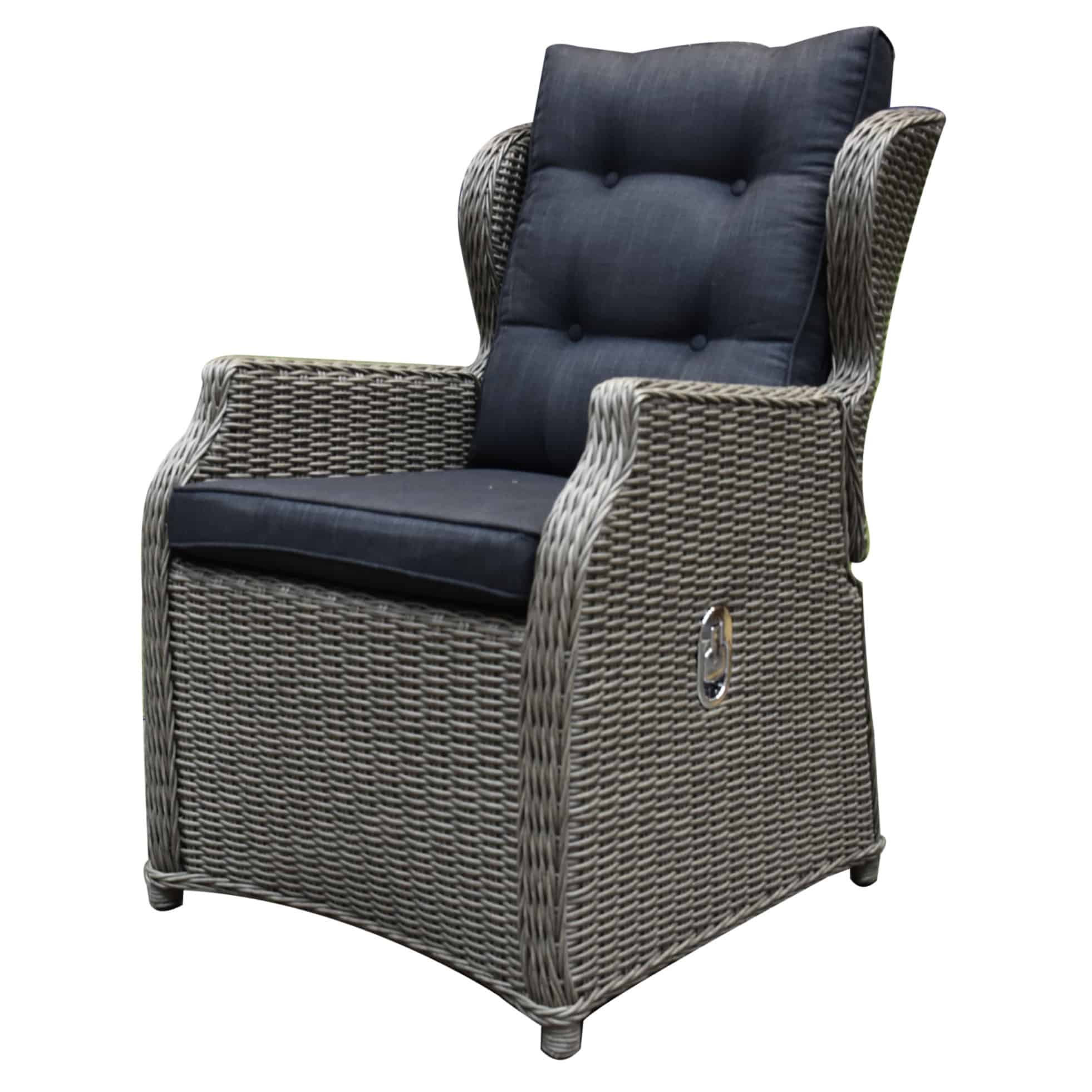 Ibiza dining stoel verstelbaar grijs wicker