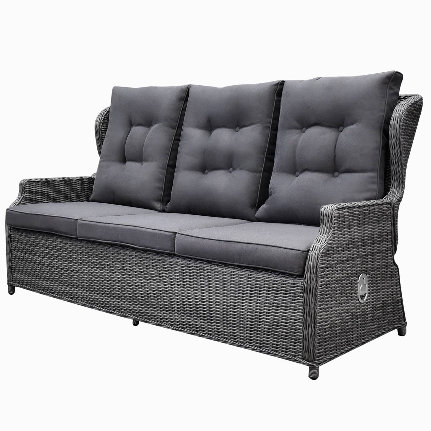 Ibiza premium 3-zitsbank verstelbaar antraciet