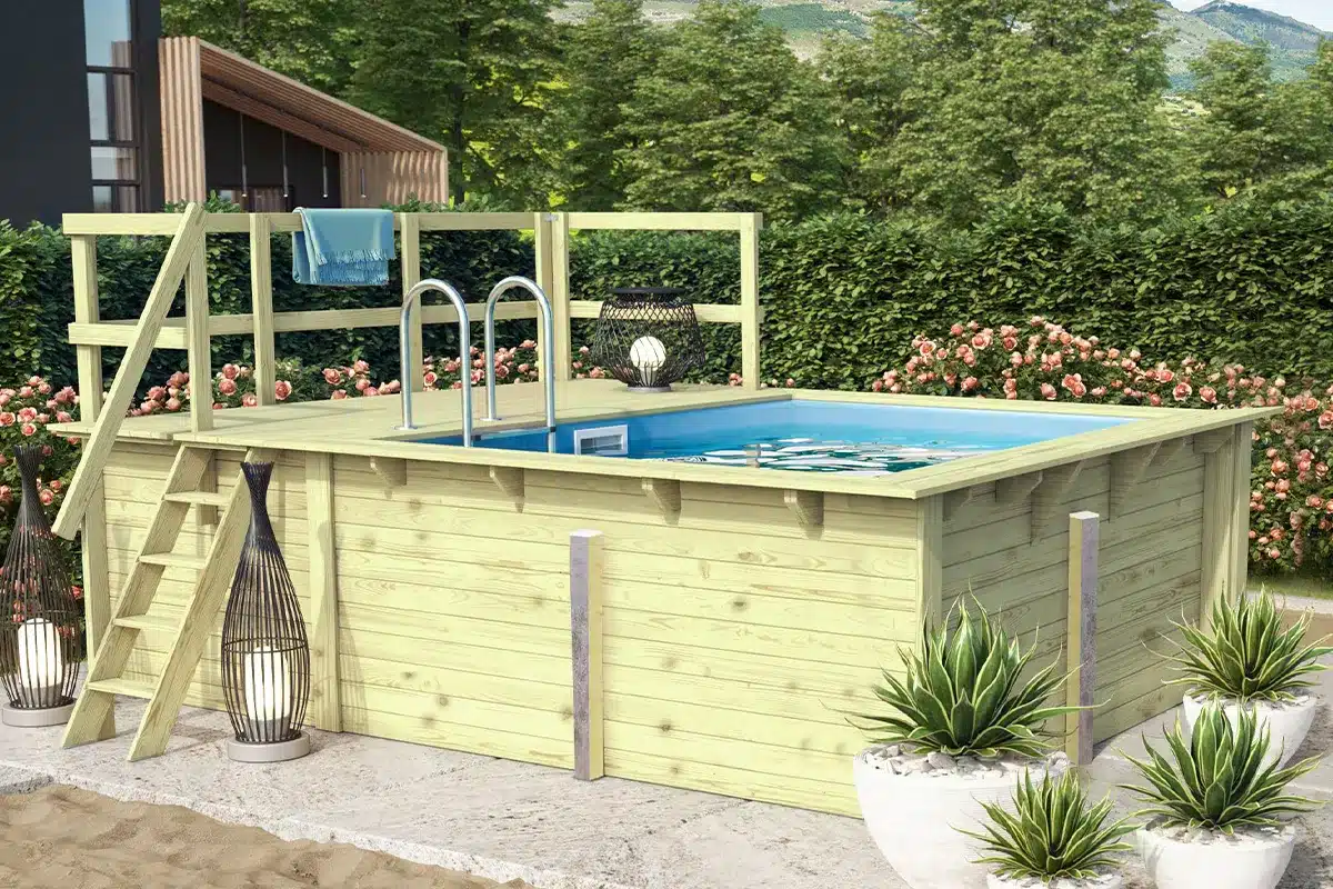 Karibu | Zwembad Rechthoek 1 met Terras 3,5