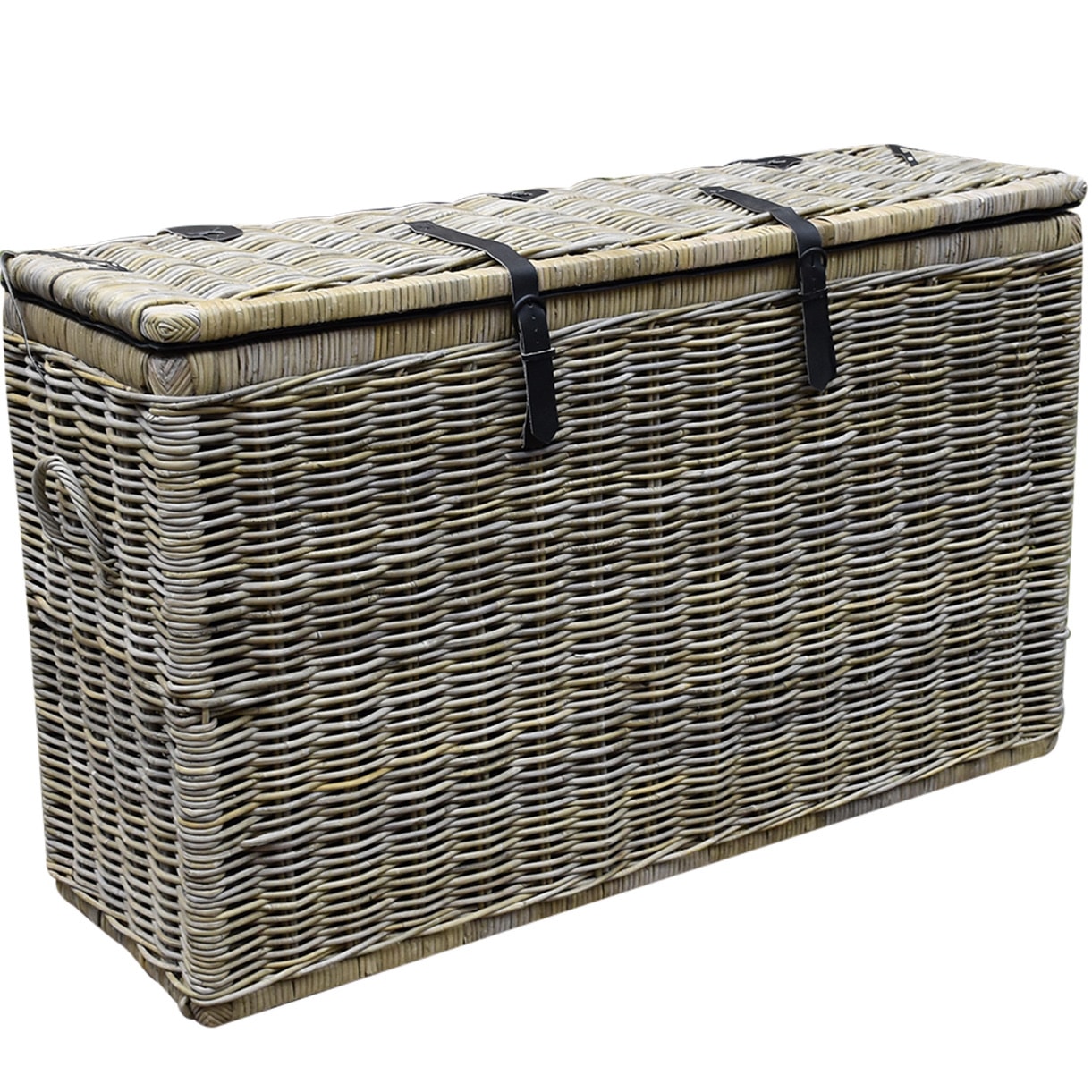 Kussenbox middel 151x51xH95 cm naturel rotan