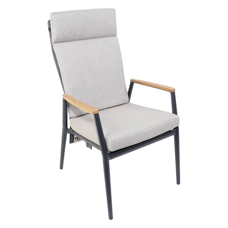 Lakeshore verstelbare dining stoel midnight grey sunny creme - Oosterik home