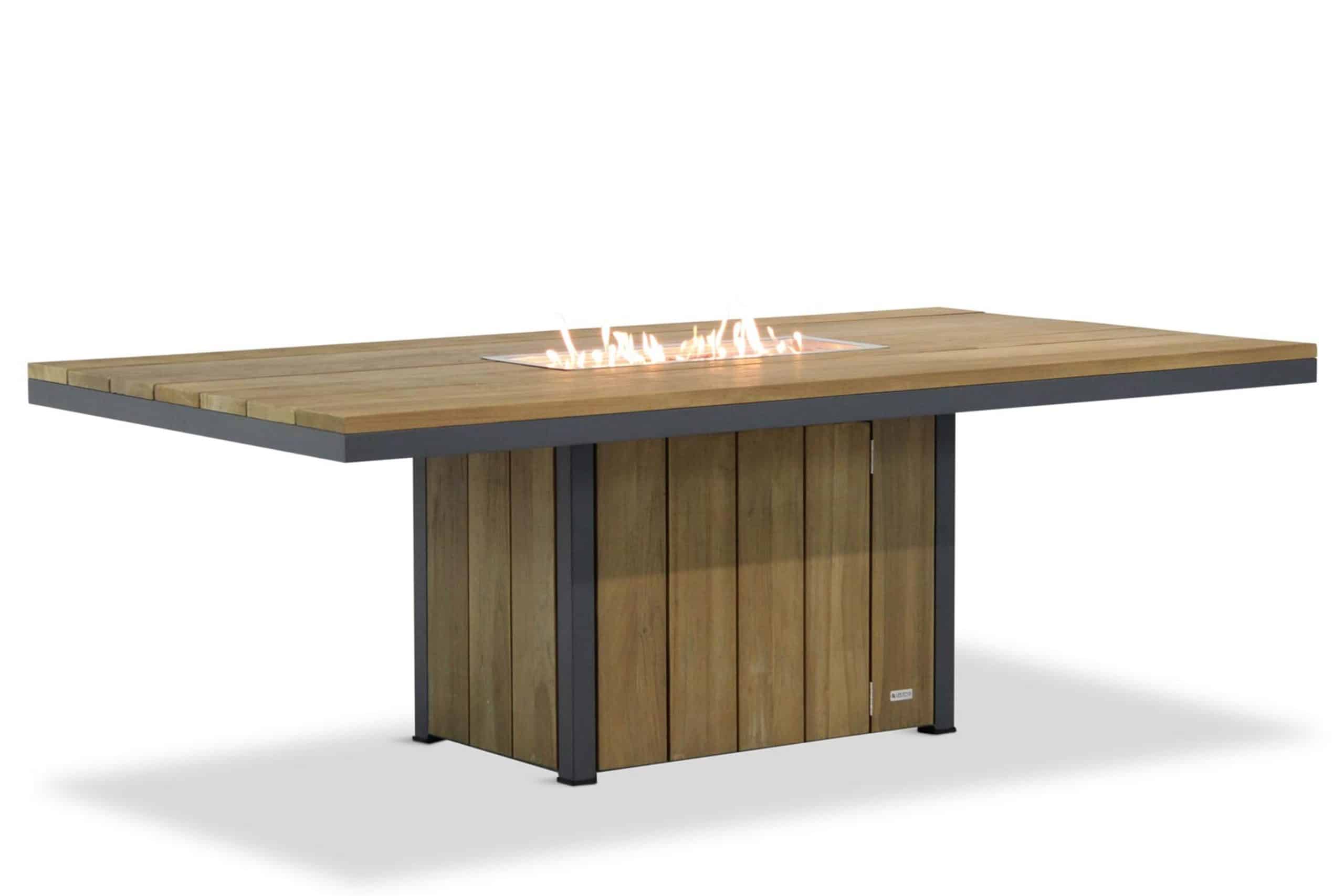 Lifestyle Seaside teak dining vuurtafel 220 x 115 cm