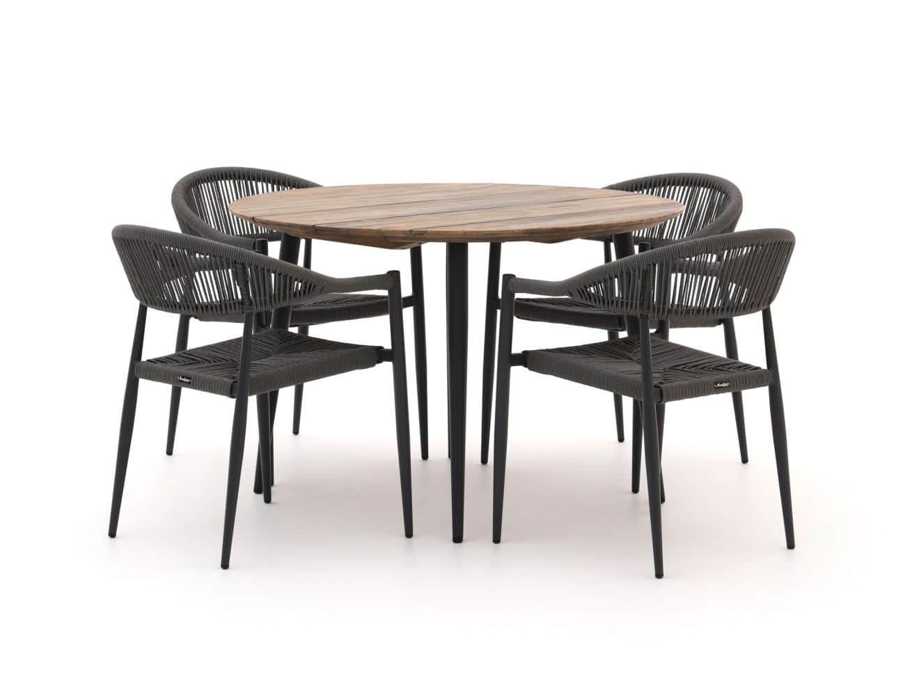 Manifesto Belpasso/Falcade ? 115cm dining tuinset 5-delig stapelbaar - Laagste prijsgarantie!