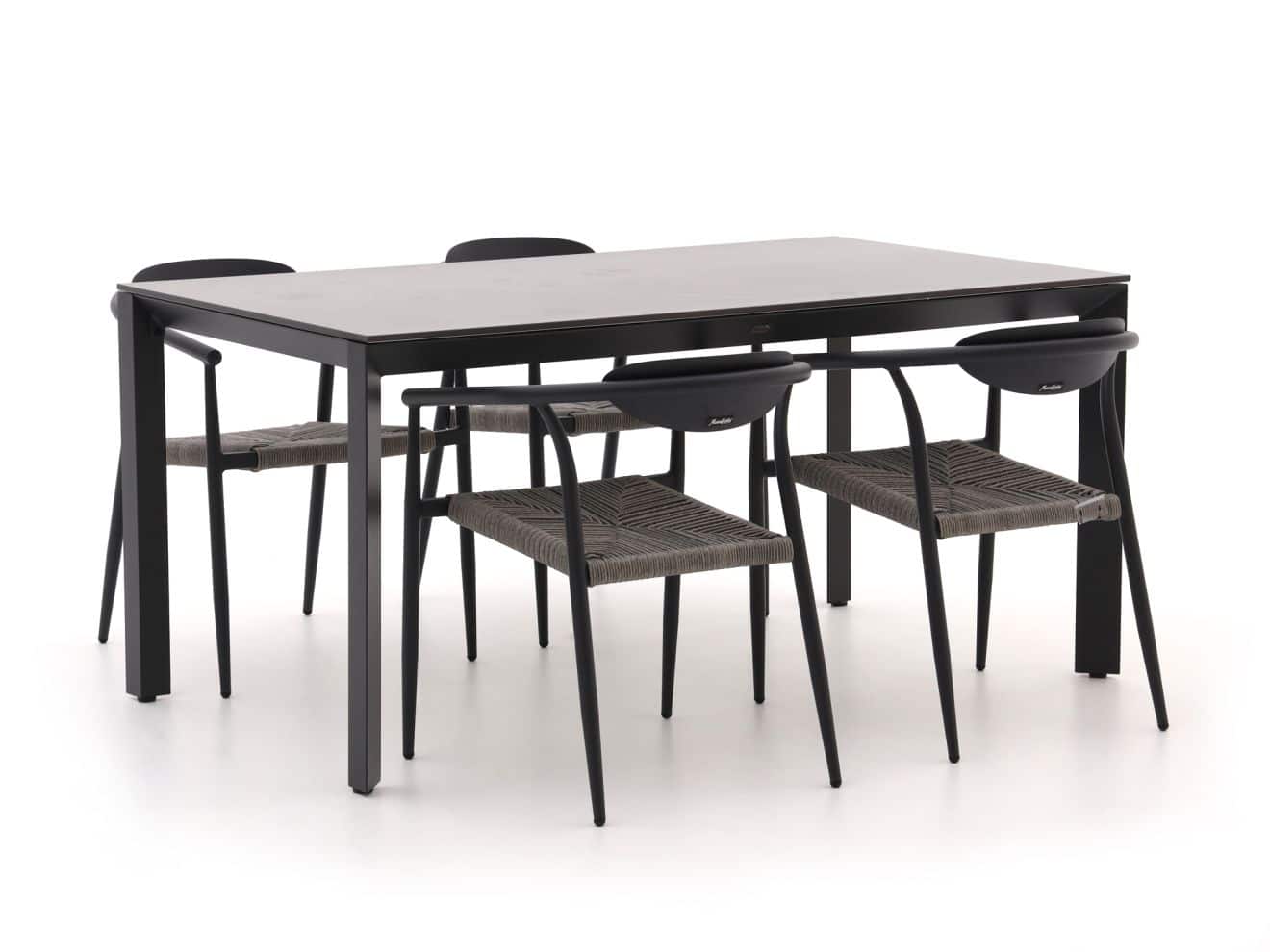 Manifesto Cavone/Sestino 160cm dining tuinset 5-delig stapelbaar - Laagste prijsgarantie!