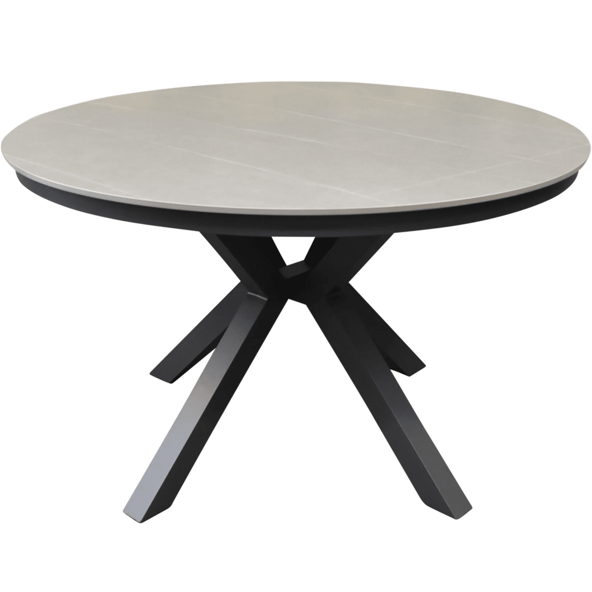 Samantha dining tuintafel 144xH75 cm rond antraciet sintered stone blad