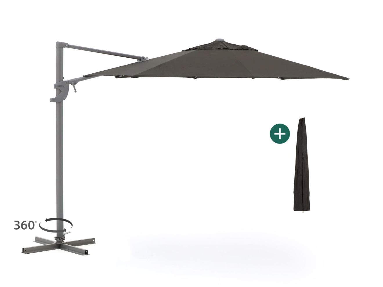 Shadowline Francisco zweefparasol ? 330cm - Laagste prijsgarantie!